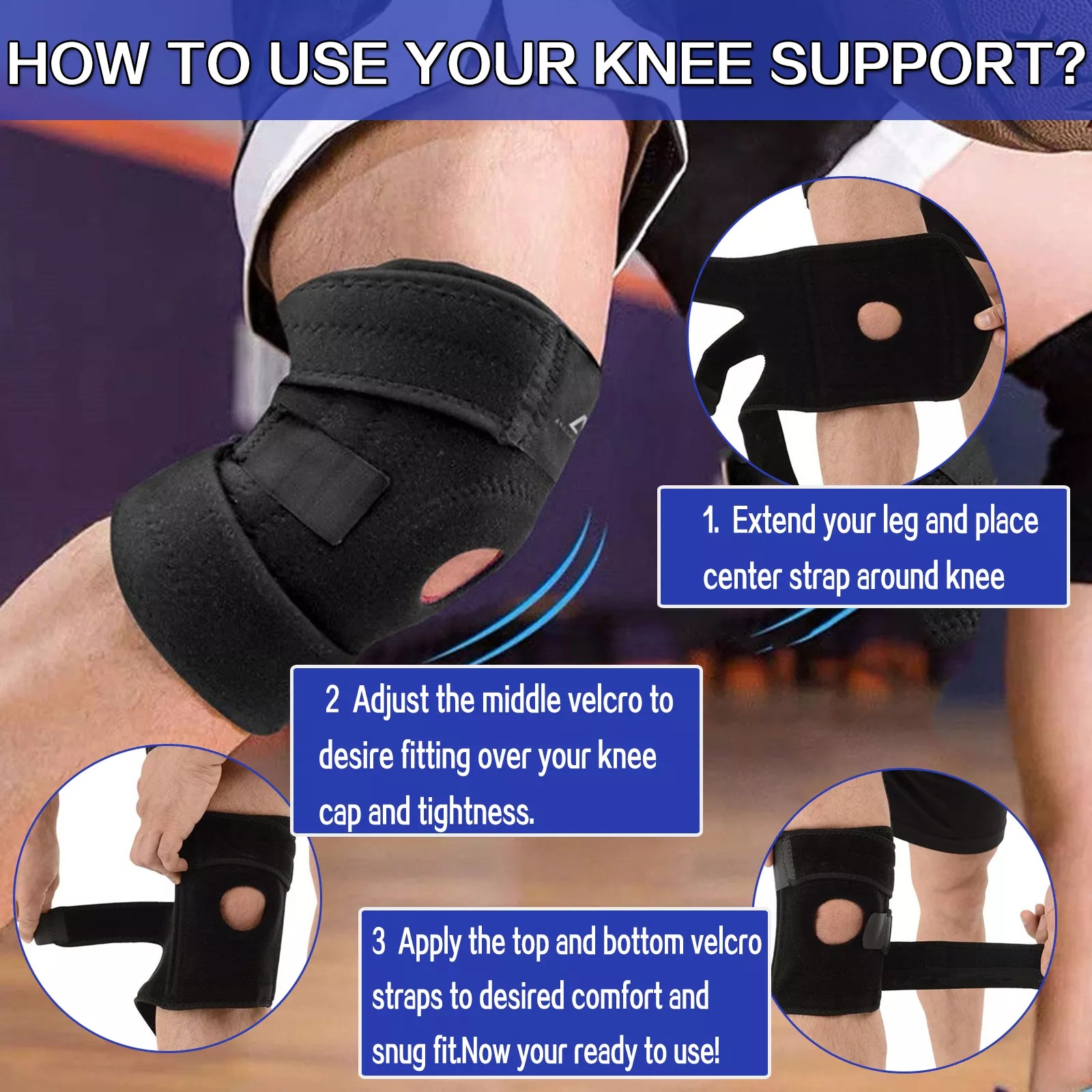 Buy Adjustable Knee Brace for Pain Relief | SY Manage